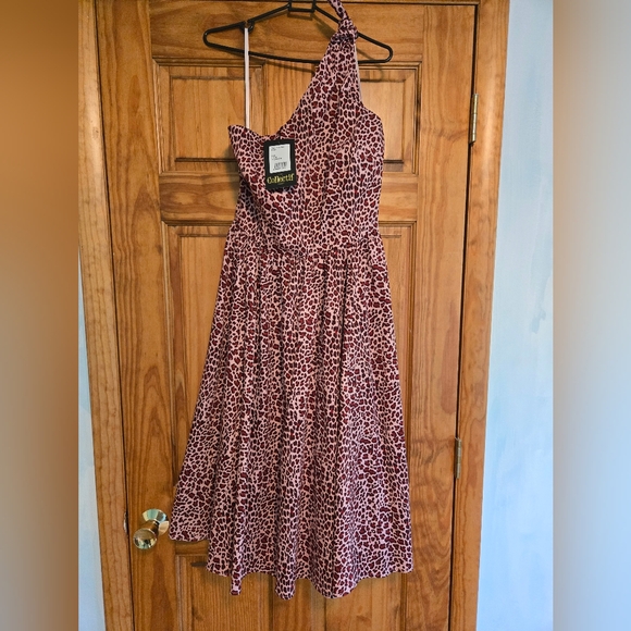 NWT L UK 14 Collectif Theo Pink Roar dress swing rockabilly retro pinup - Picture 5 of 5